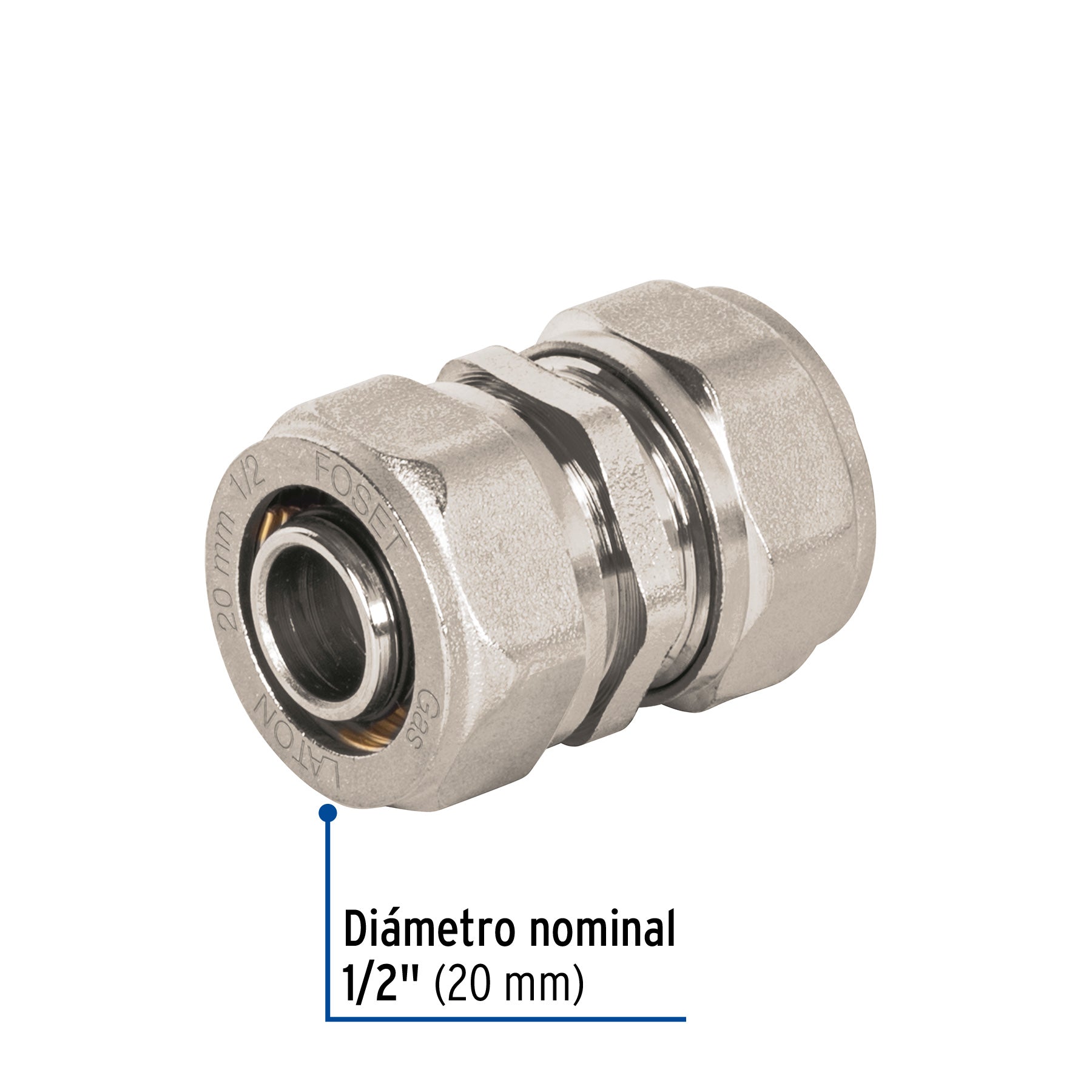 Cople de compresion para PEALPE FOSET 1/2"