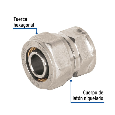 Conector para PEALPE con rosca hembra FOSET 1/2"