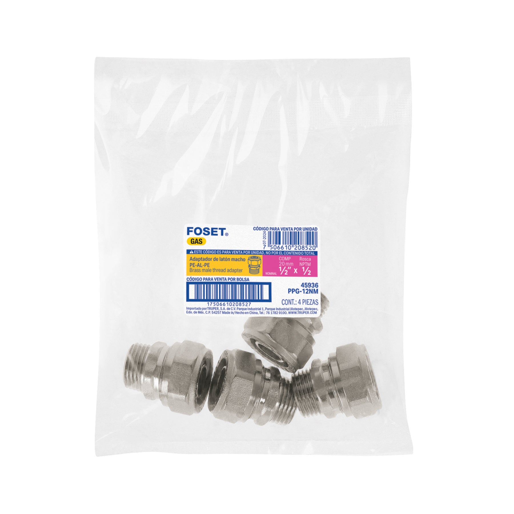Conector para PEALPE con rosca macho FOSET 1/2"