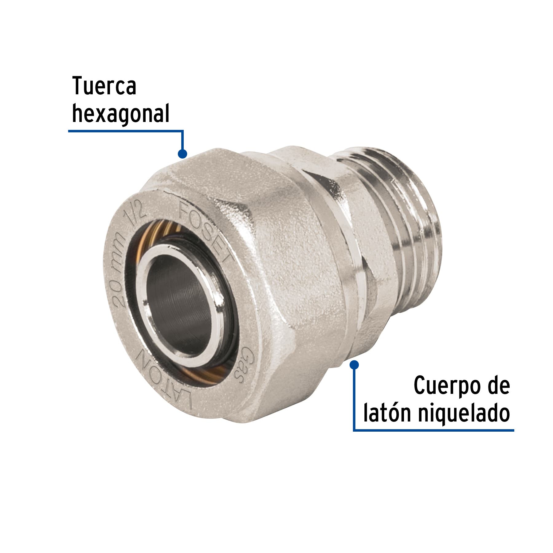 Conector para PEALPE con rosca macho FOSET 1/2"