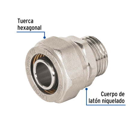 Conector para PEALPE con rosca macho FOSET 1/2"