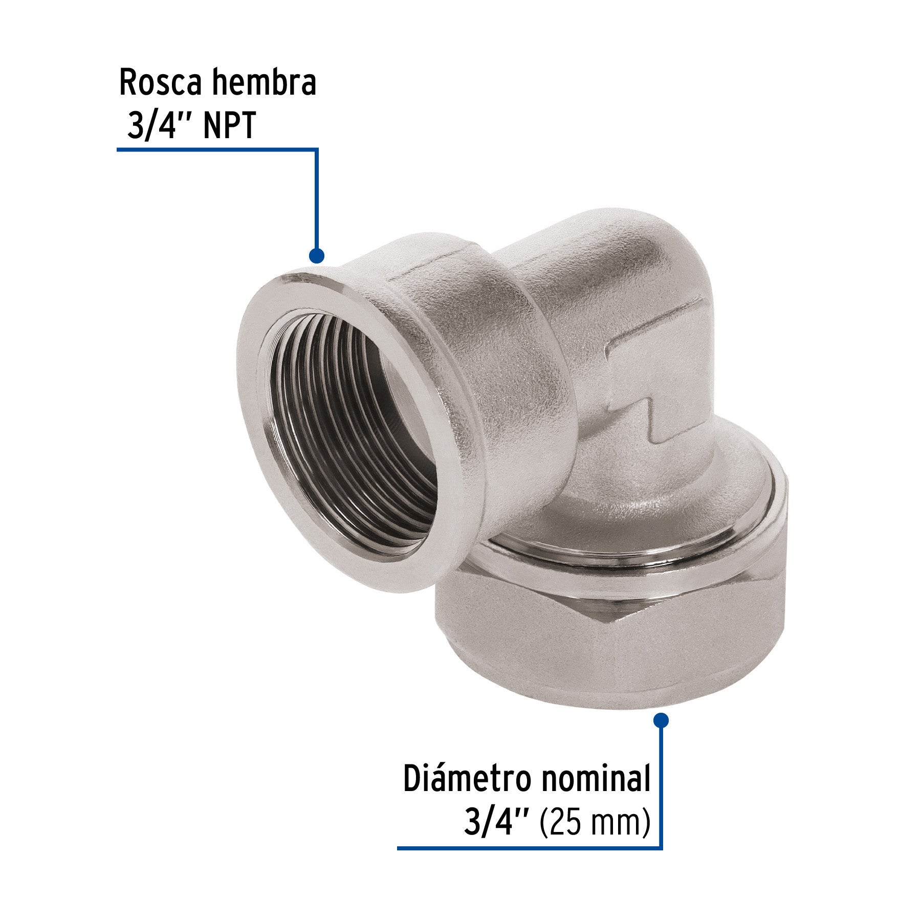 Codo 90° para PEALPE 3/4" con rosca hembra FOSET