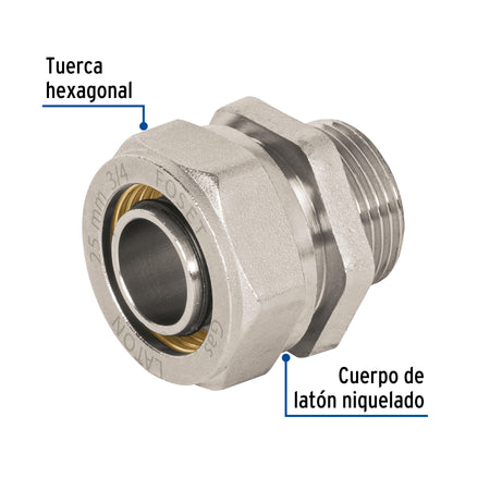 Conector para PEALPE con rosca macho FOSET 3/4"