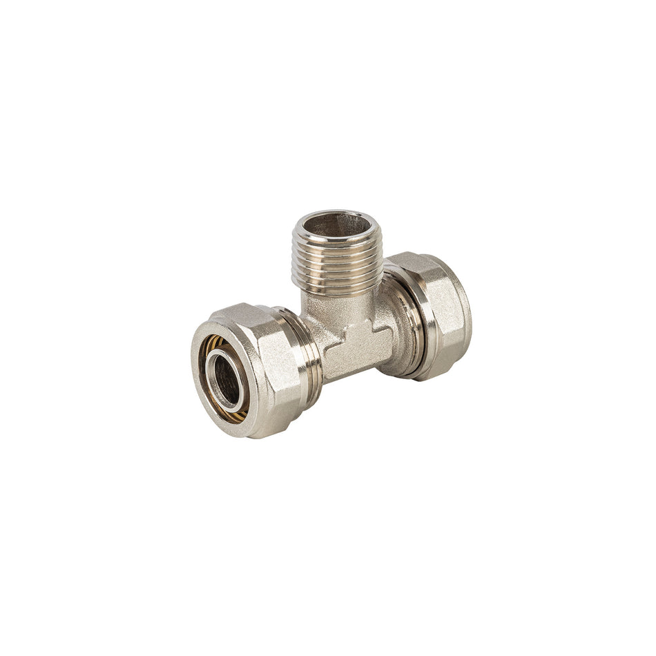 Tee macho para PEALPE, 3/8x1/2x3/8', FOSET