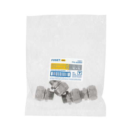 Conector para PEALPE, 3/8x3/8', con rosca macho, FOSET