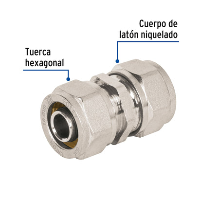 Cople de compresion para PEALPE FOSET 3/8"