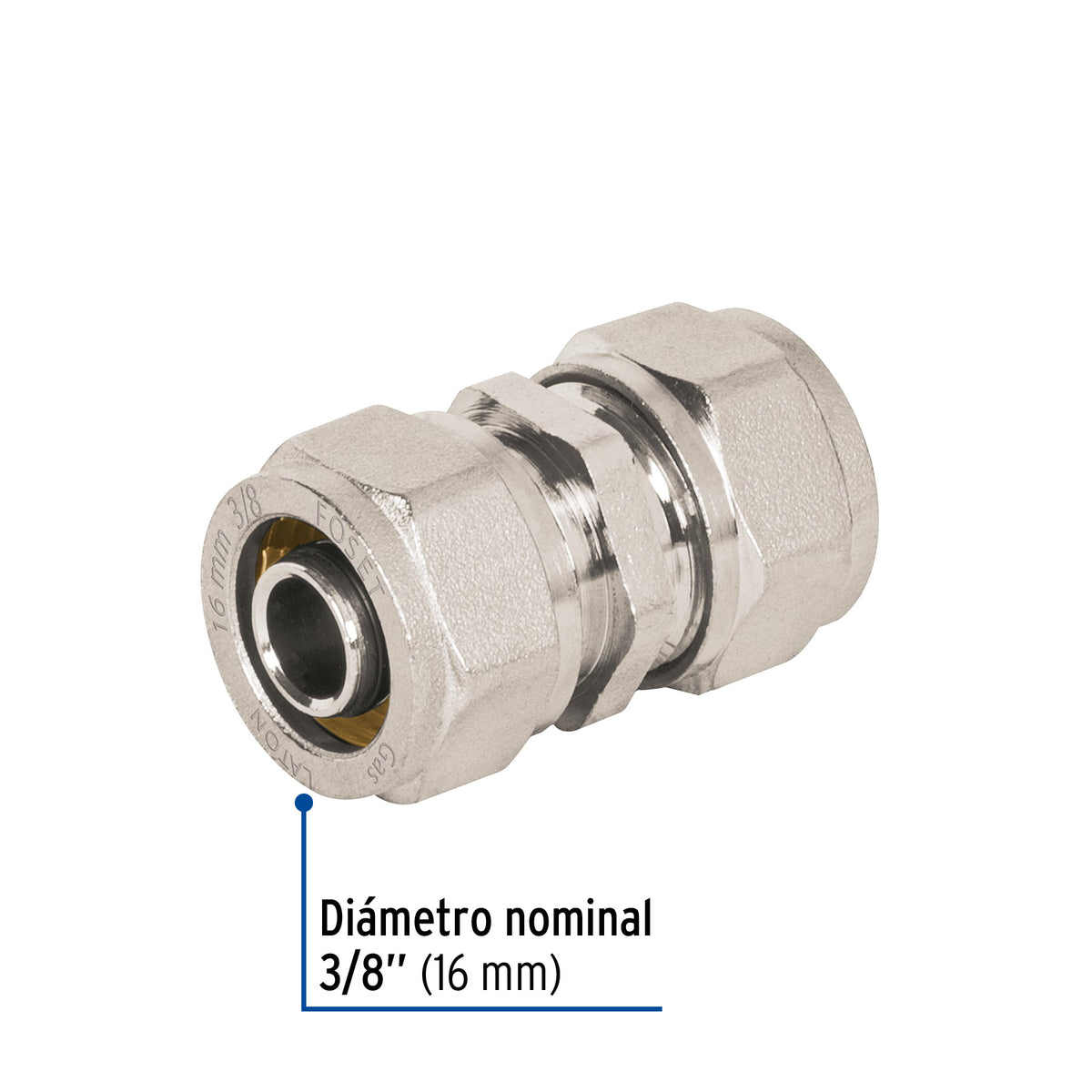 Cople de compresion para PEALPE FOSET 3/8"
