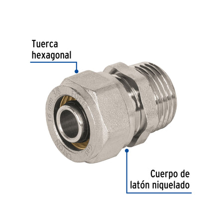 Conector para PEALPE con rosca macho FOSET 3/8"