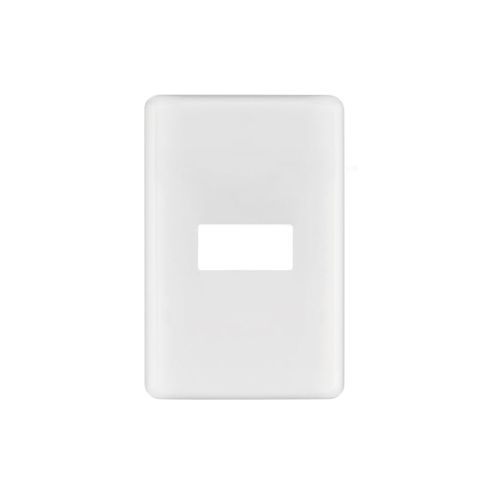 Placa 1 módulo de ABS, blanca, Volteck Basic