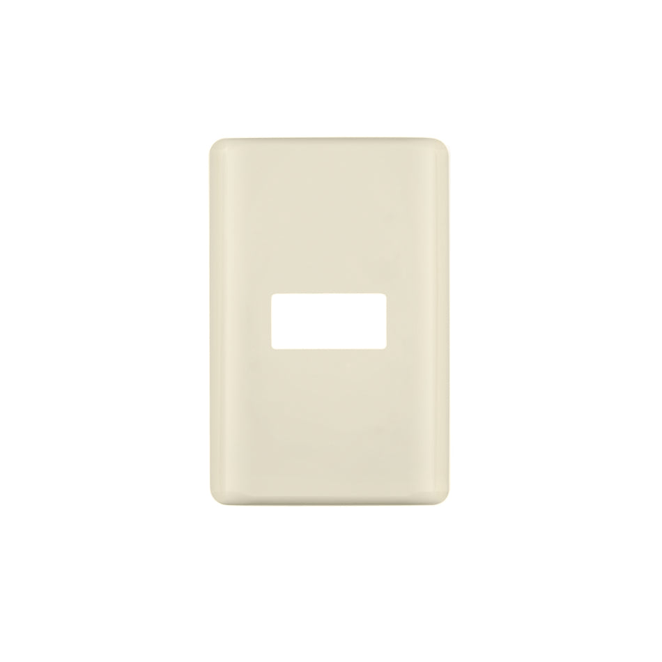 Placa 1 módulo, marfil, línea Volteck Basic
