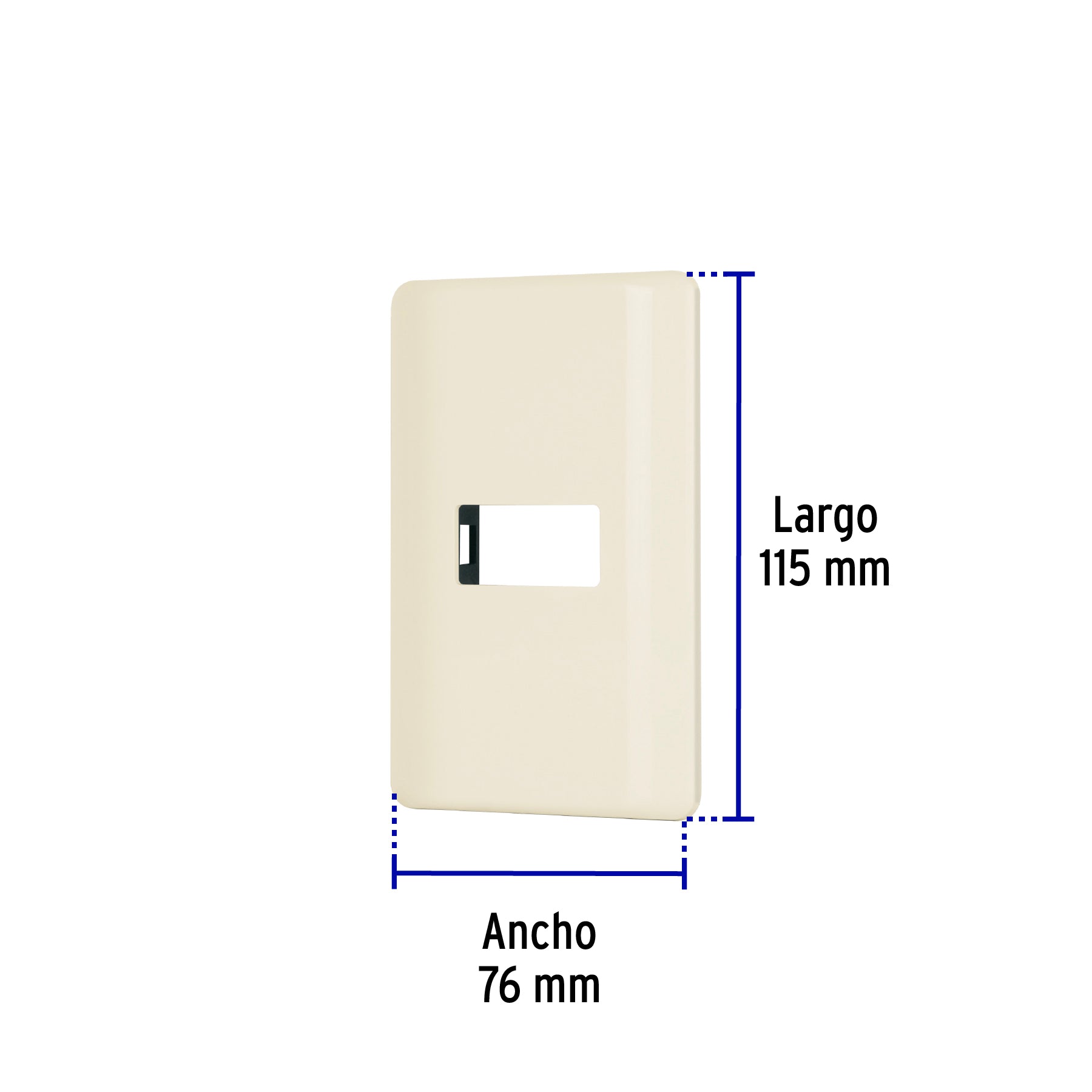 Placa 1 módulo, marfil, línea Volteck Basic