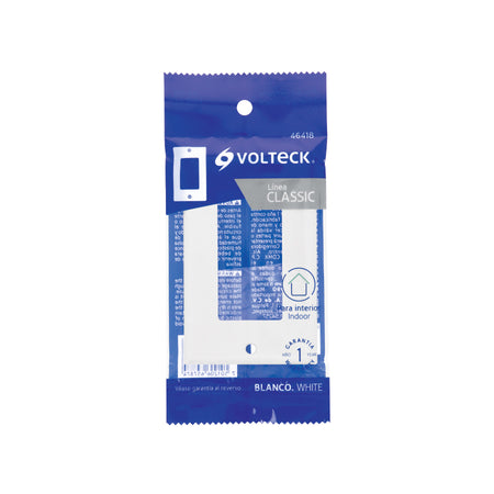 Placa 1 ventana, de policarbonato, línea Classic, Volteck