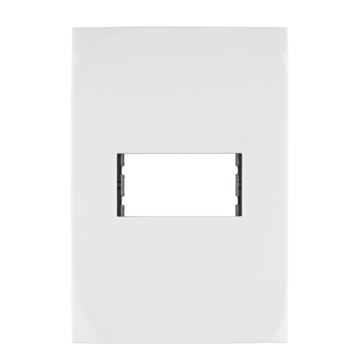 Placa 1 modulo de ABS linea Oslo color blanco