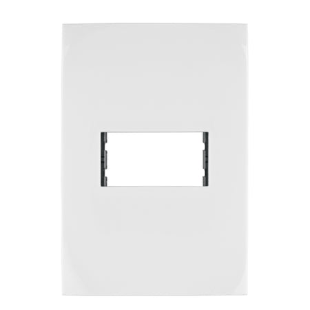 Placa 1 modulo de ABS linea Oslo color blanco