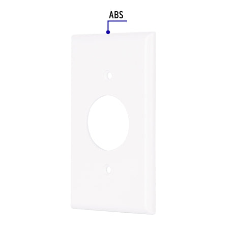 Placa de ABS para contacto redondo, Standard, blanco