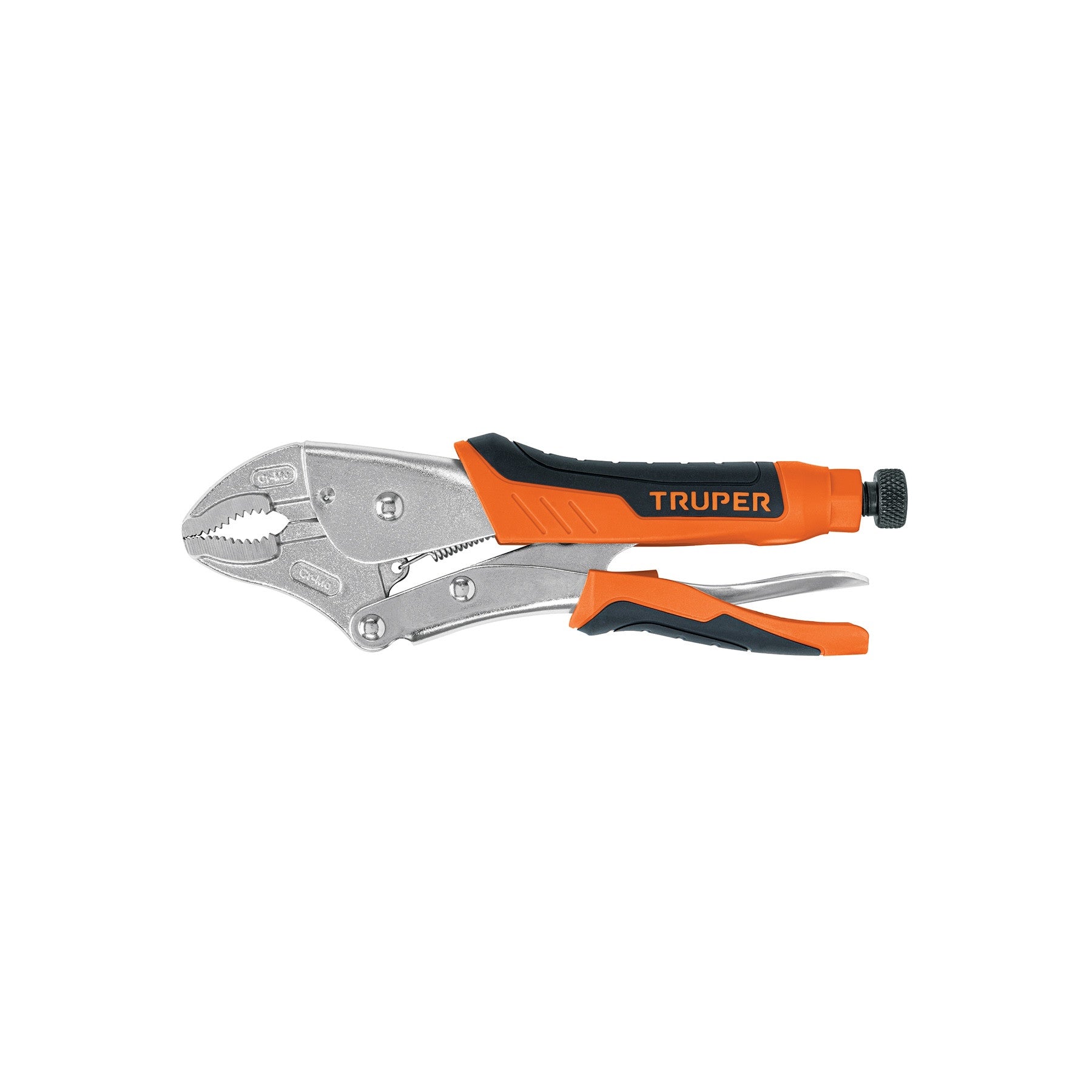 Pinza de presion 10" mordaza curva mango de vinil Truper