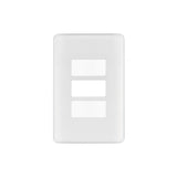 Placa 3 módulos de ABS, blanca, Volteck Basic