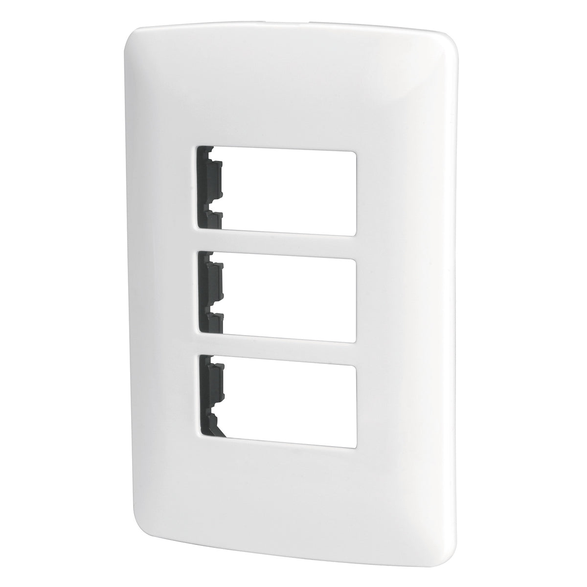 Placa de 3 modulos blanca Linea Italiana VOLTECK