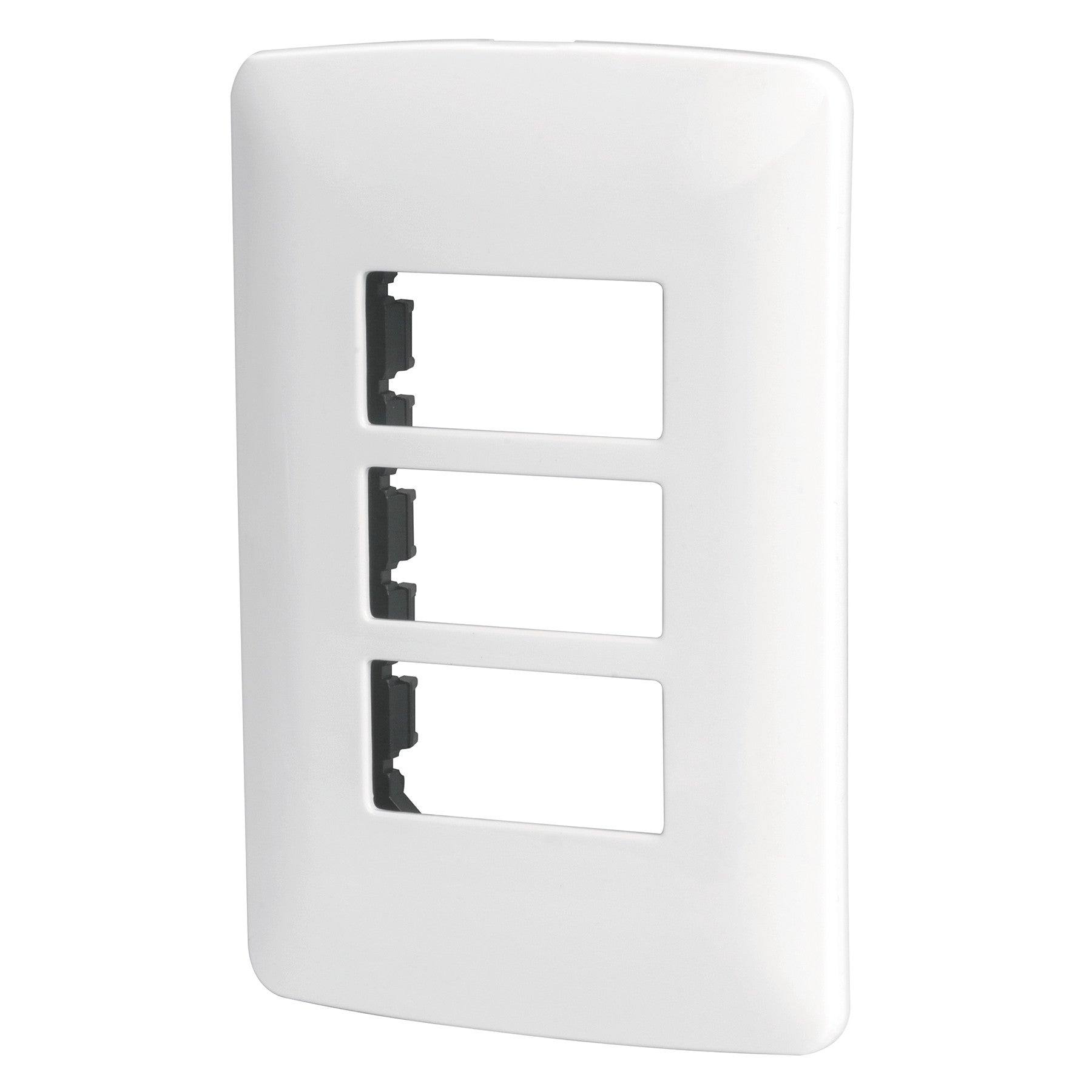 Placa de 3 modulos blanca Linea Italiana VOLTECK