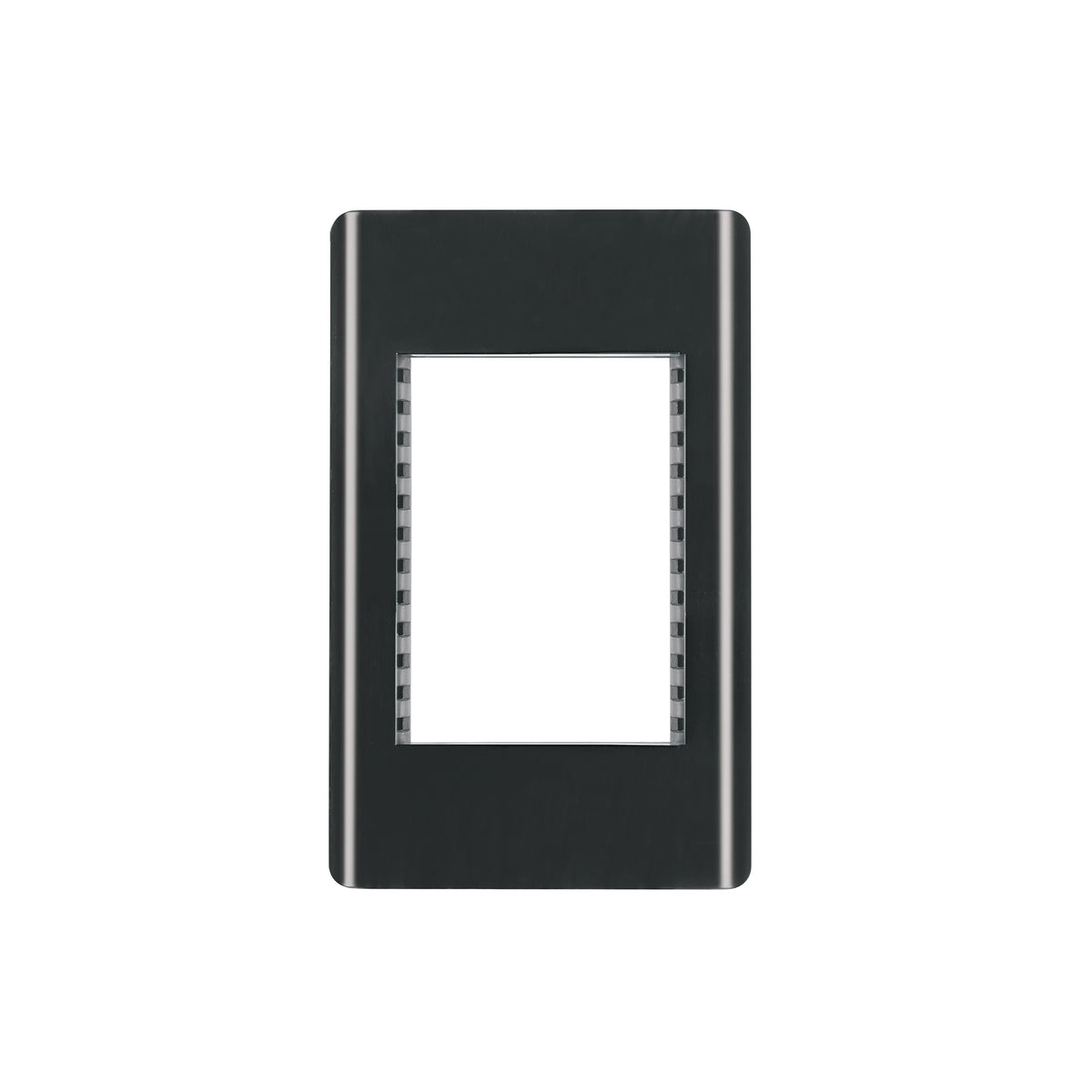 Placa de 1 ventana 3 modulos linea Lisboa Volteck negra