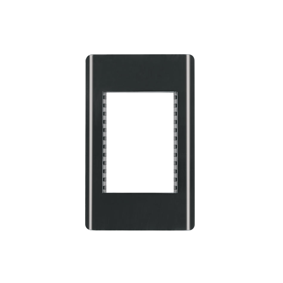 Placa de 1 ventana 3 modulos linea Lisboa Volteck negra