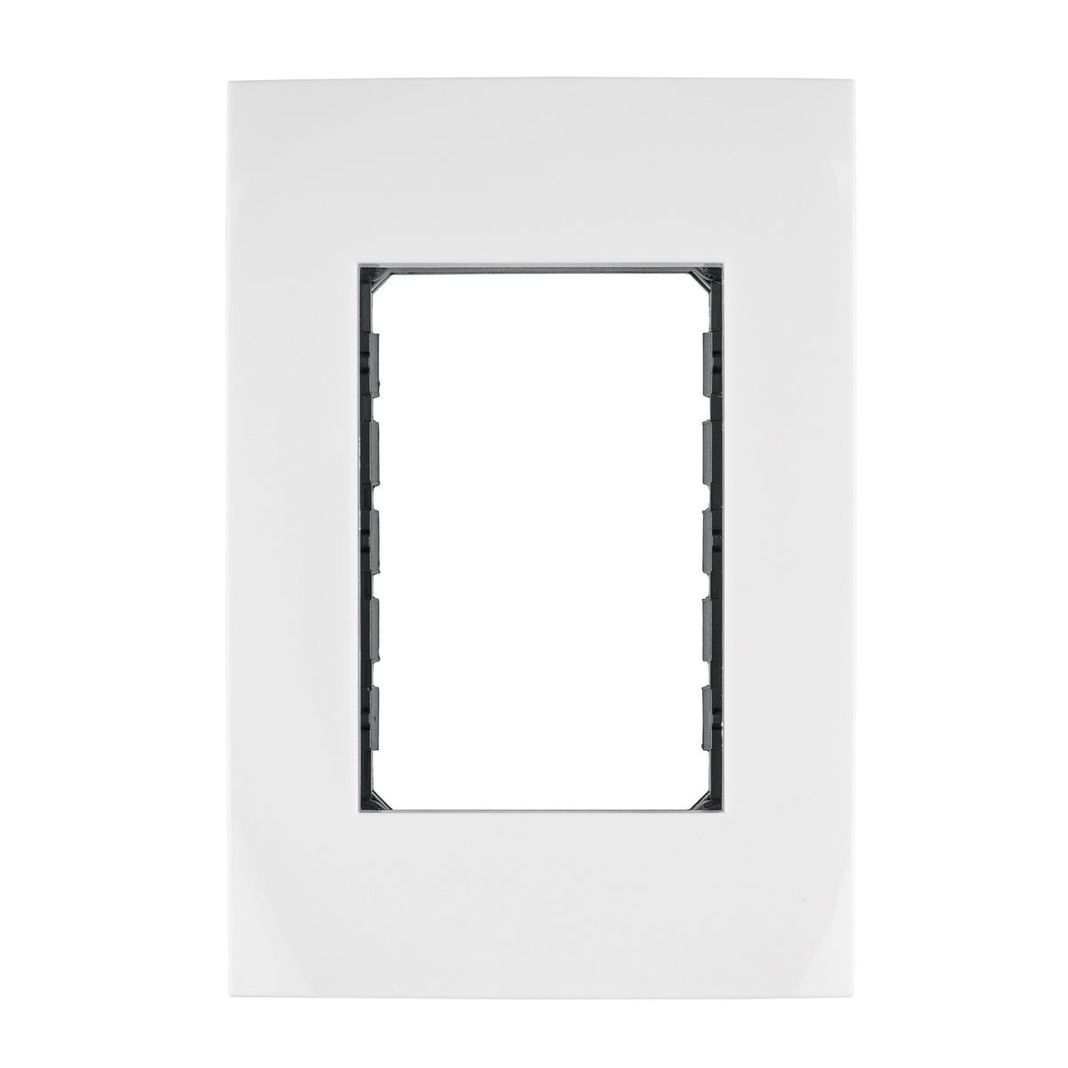 Placa 3 modulos de ABS linea Oslo color blanco