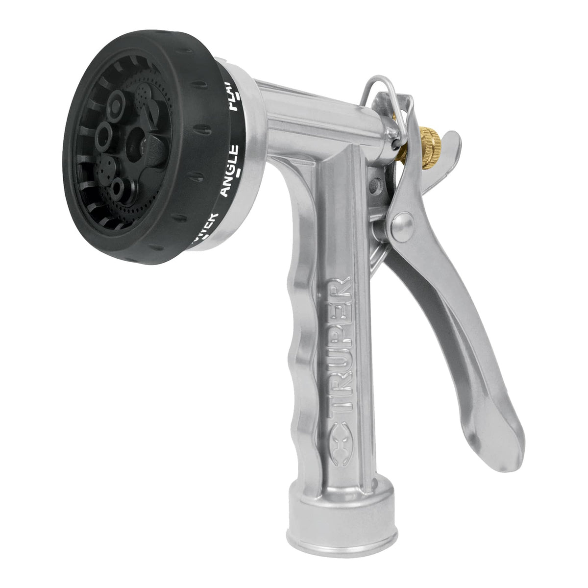 Pistola metálica para riego, 8 funciones, TRUPER