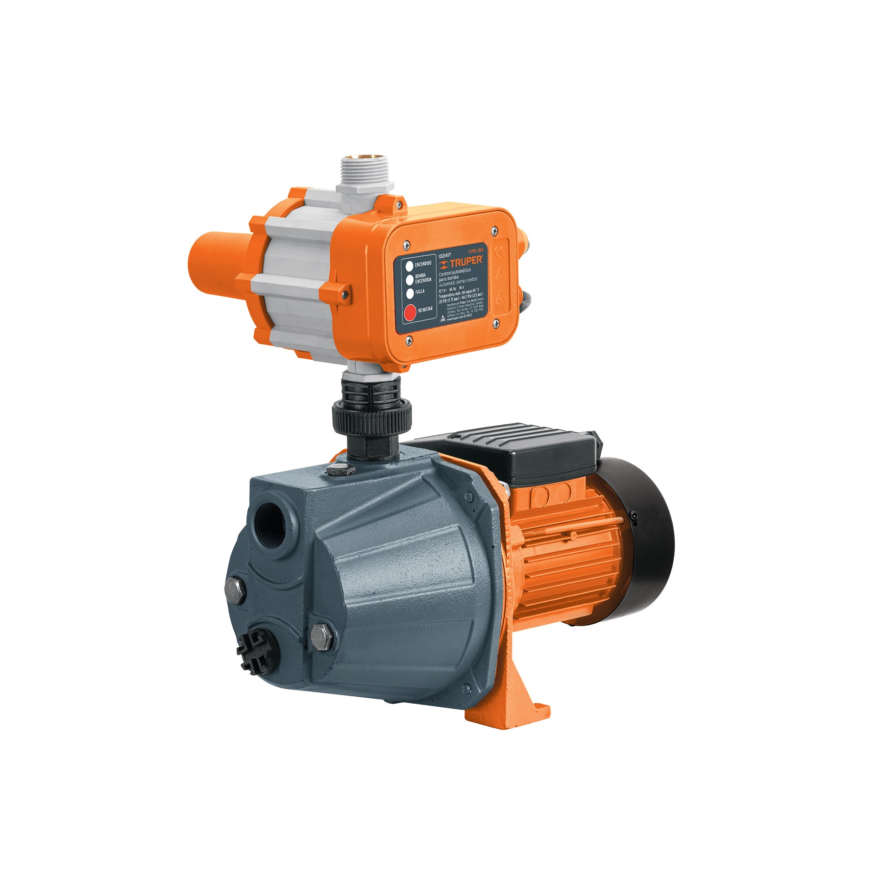 Bomba presurizadora jet hierro con control Truper 1 HP