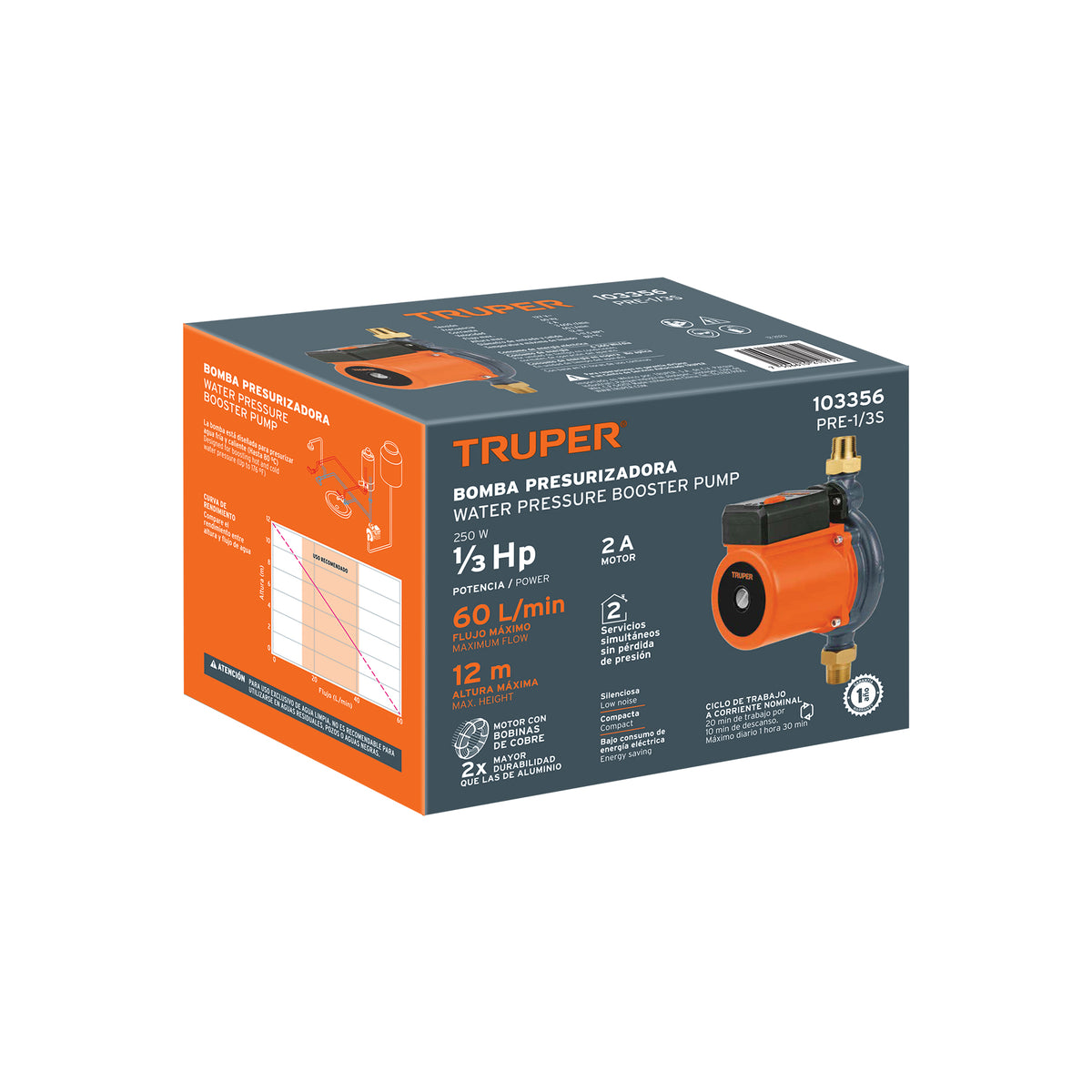 Bomba presurizadora jet hierro con control Truper 1 HP