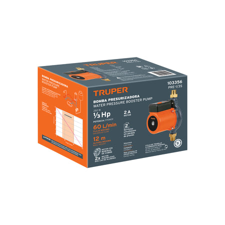 Bomba presurizadora jet hierro con control Truper 1 HP