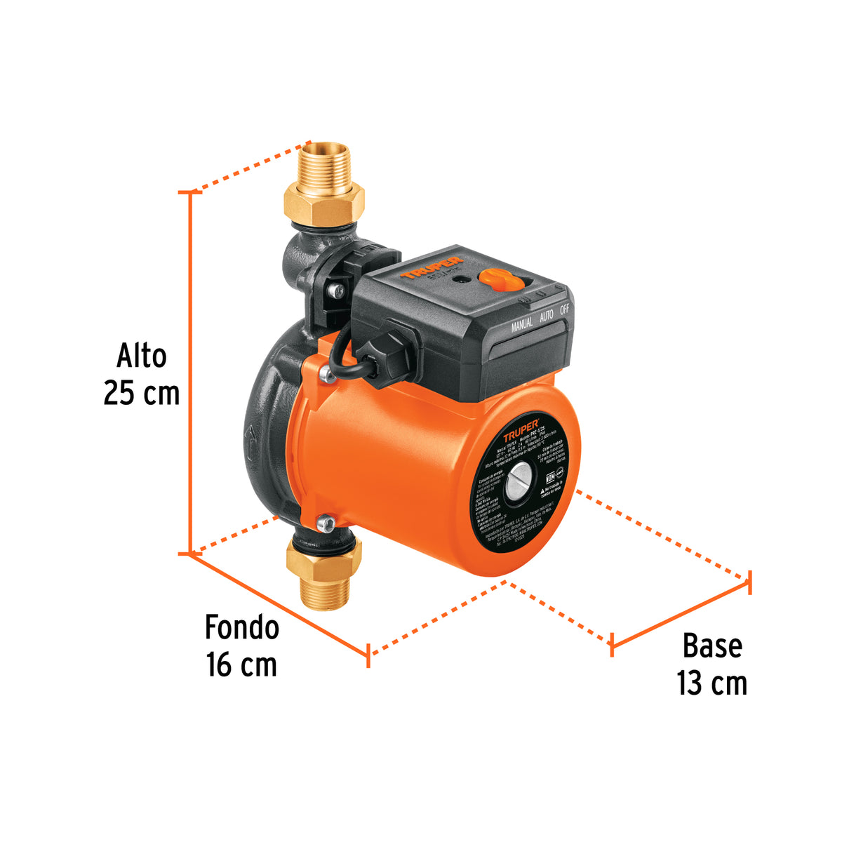 Bomba presurizadora jet hierro con control Truper 1 HP