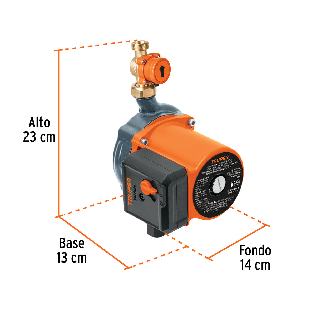 Bomba presurizadora jet hierro con control Truper 1 HP