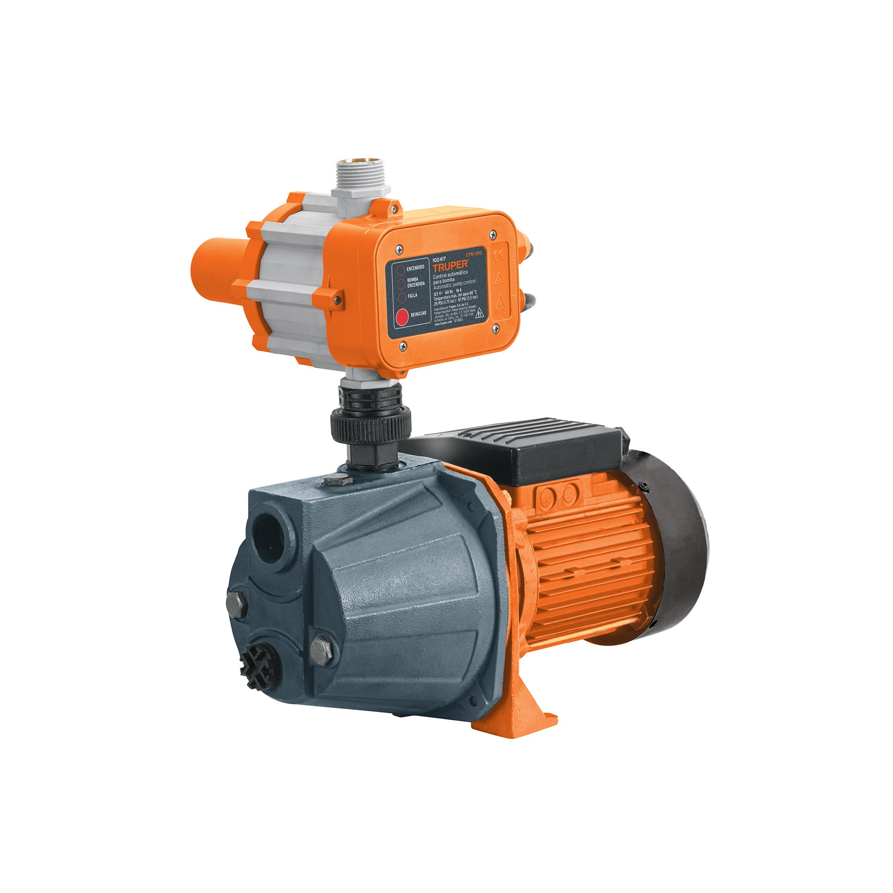 Bomba presurizadora jet hierro con control Truper 1 HP