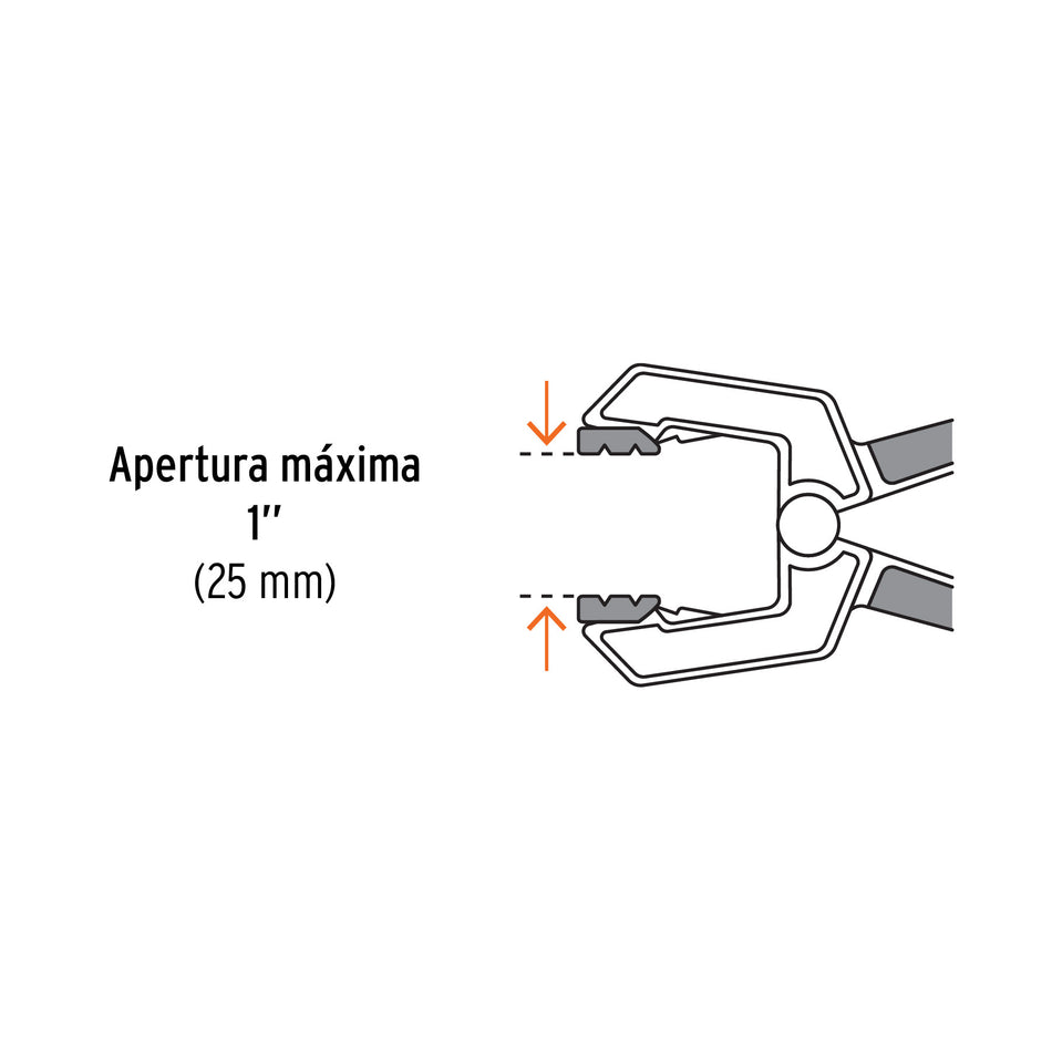 Prensa de resorte de 2' con cuerpo de nylon, Truper 2'