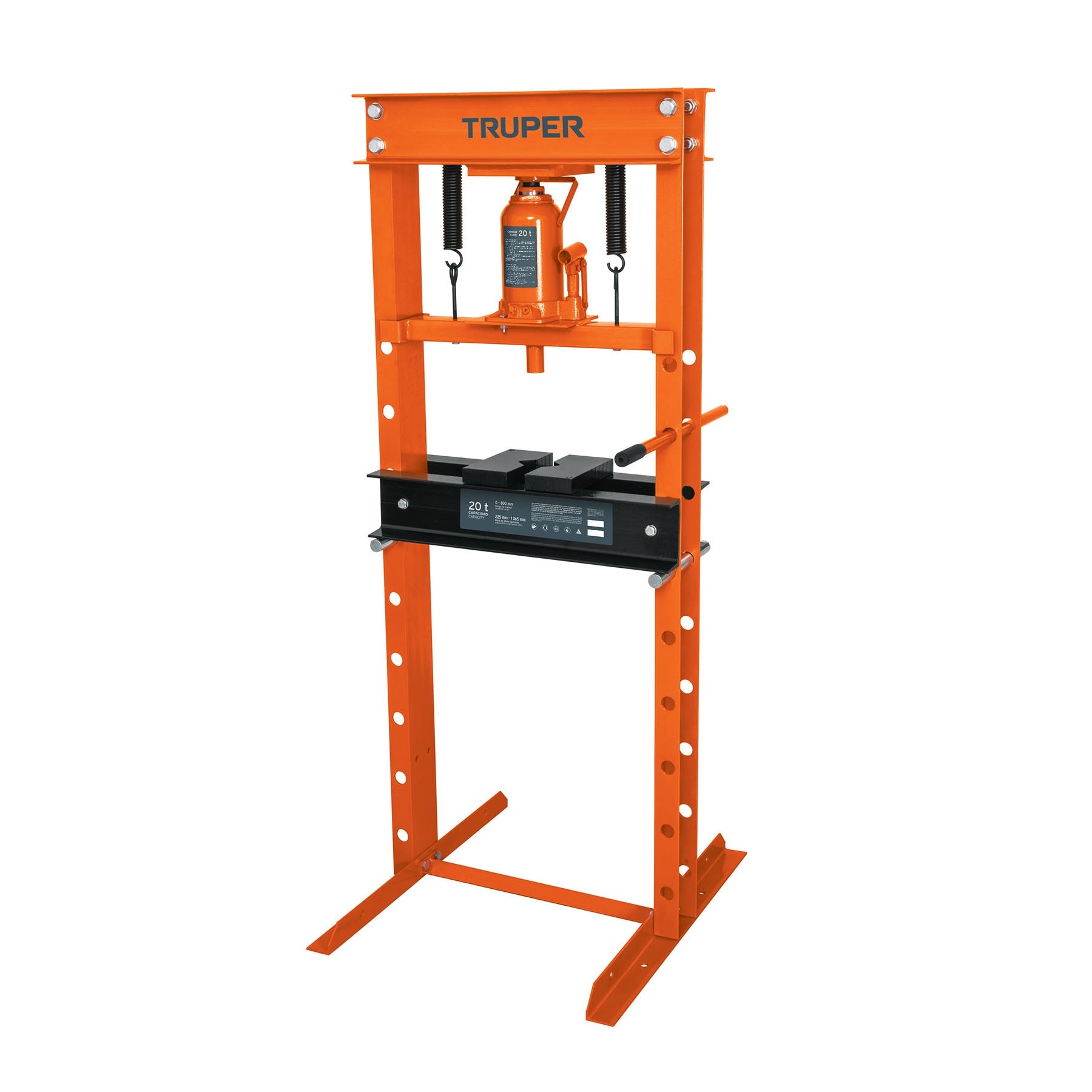 Prensa hidráulica tipo 'H' de 20 ton, con gato de botella