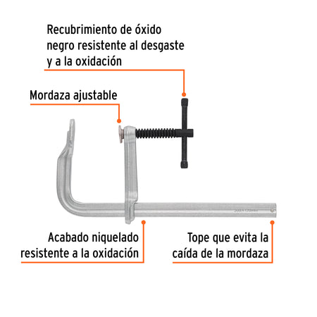 Prensa rápida tipo 'F' 12', uso rudo, Expert 12'