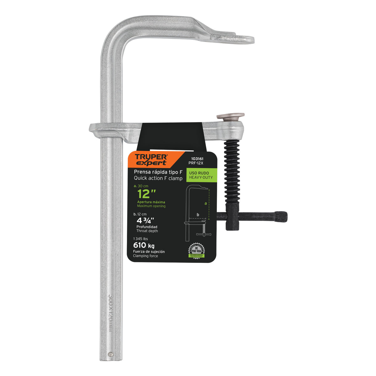 Prensa rápida tipo 'F' 12', uso rudo, Expert 12'