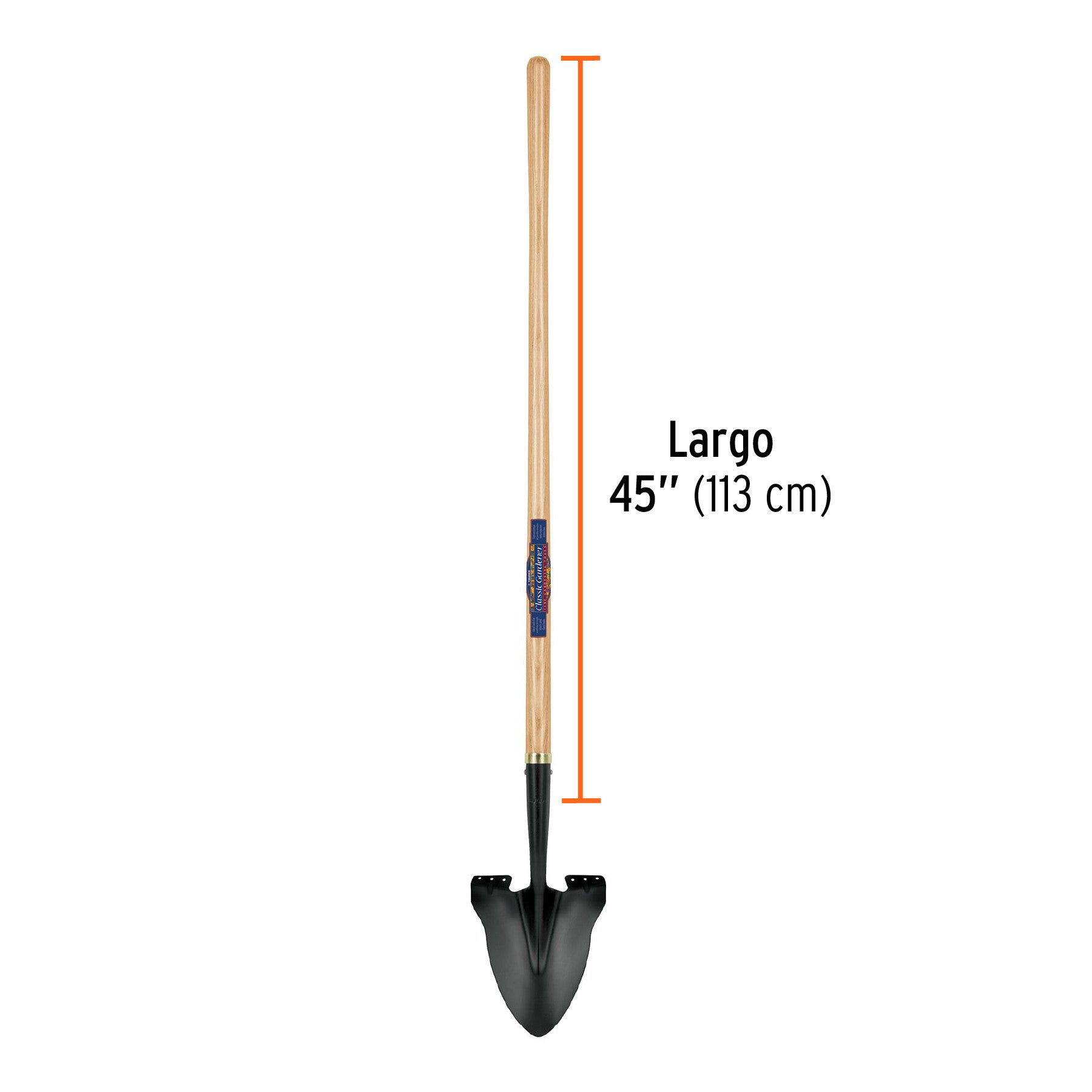 Pala redonda Classic Gardener, mango 45', Truper