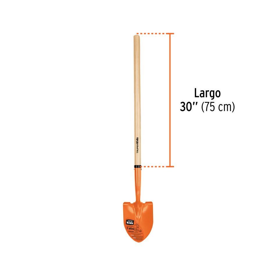 Pala redonda para niños con mango de 30', Truper