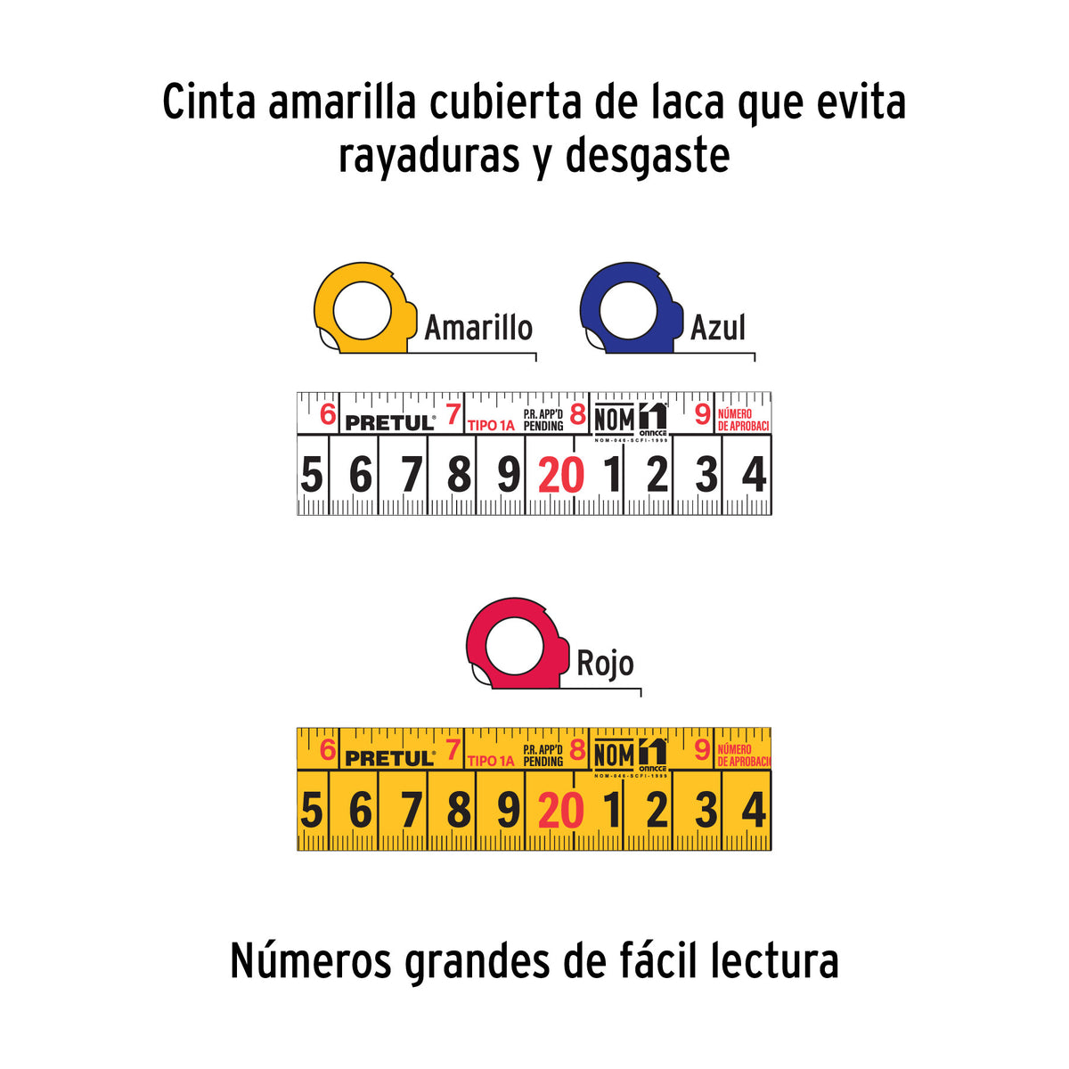 Flexómetro 3 m cinta 13 mm, display box con 24 pzas, PRETUL