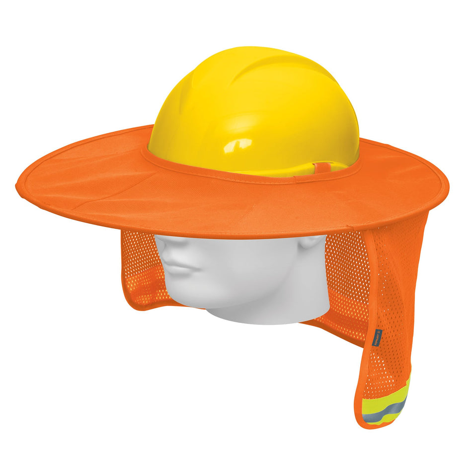 Protector solar plegable para casco con reflejante naranja