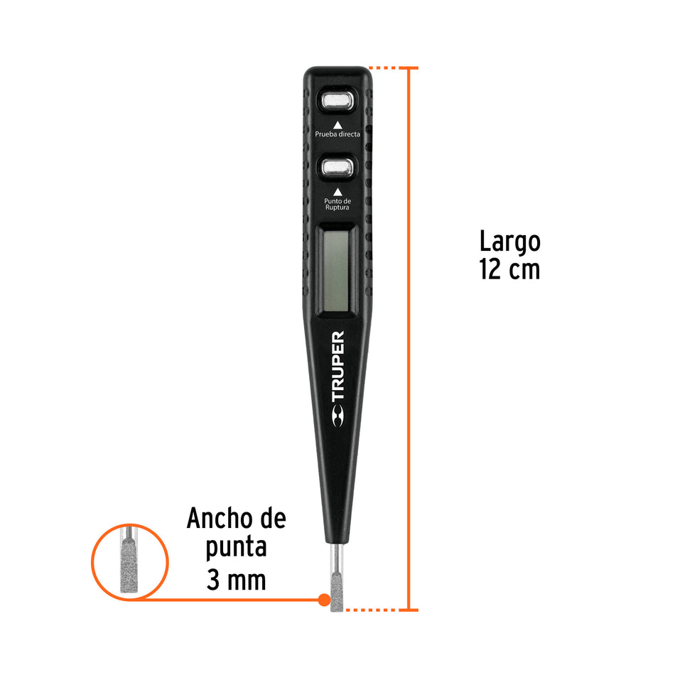 Probador digital de tensión C.A. / C.C., Truper
