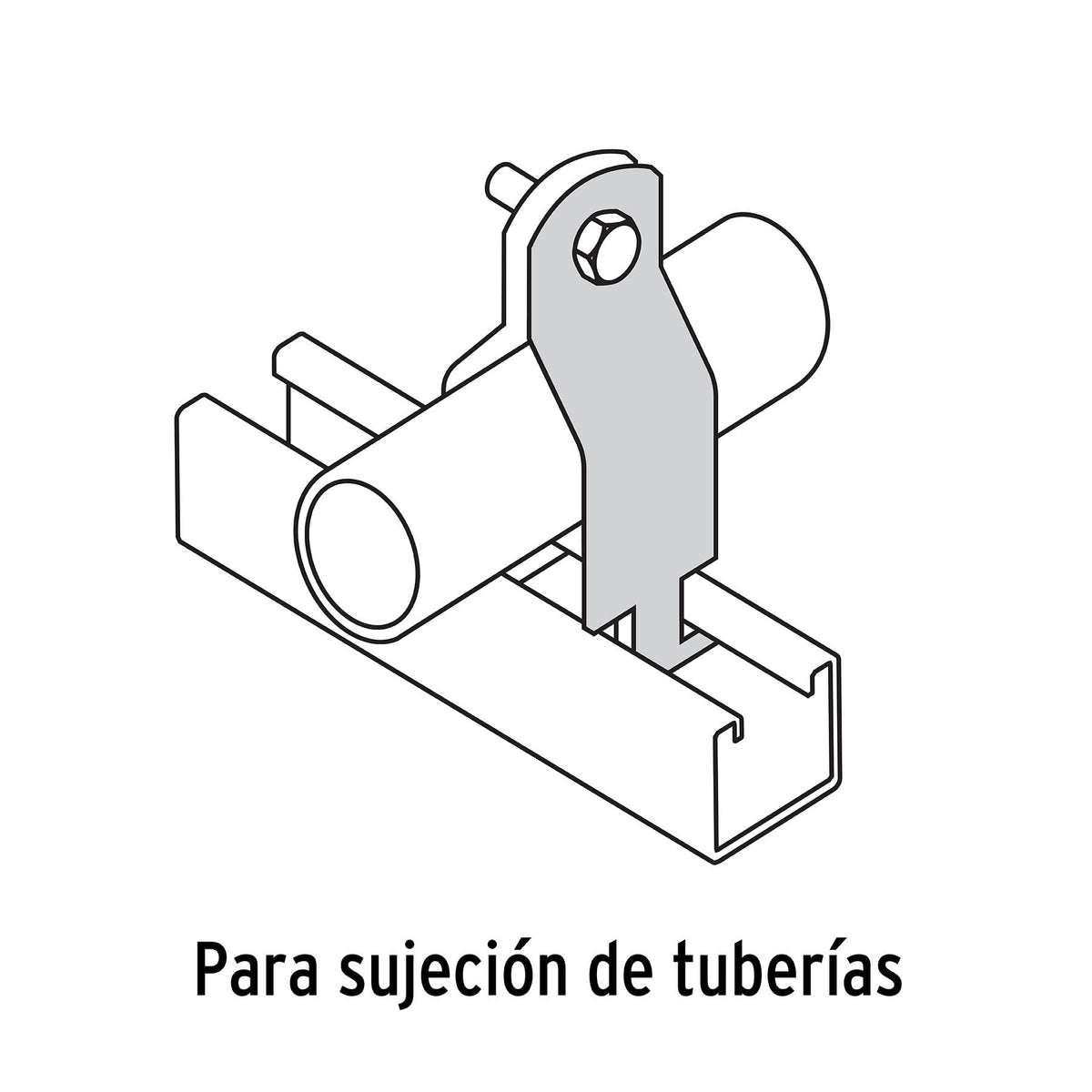 Abrazadera para perfil monocanal de 1/2 ', VOLTECK 1/2 '