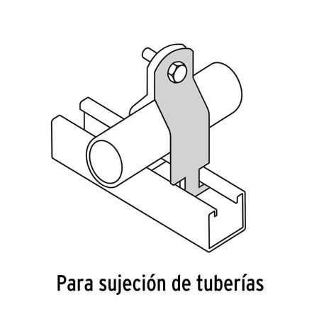 Abrazadera para perfil monocanal de 1/2 ', VOLTECK 1/2 '
