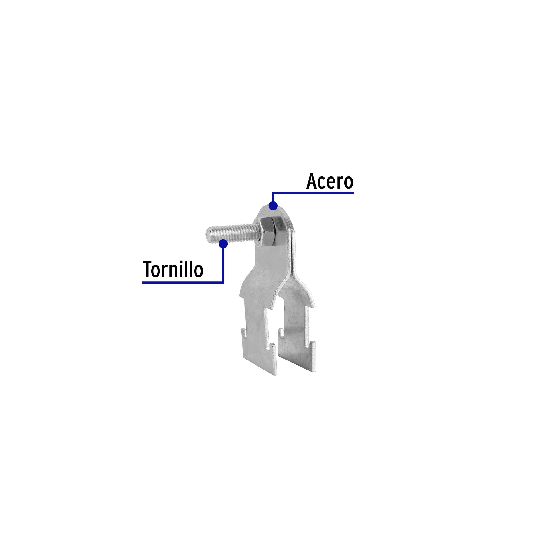 Abrazadera para perfil monocanal de 1/2 ', VOLTECK 1/2 '