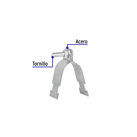 Abrazadera para perfil monocanal de 1 1/2', VOLTECK 1/2'