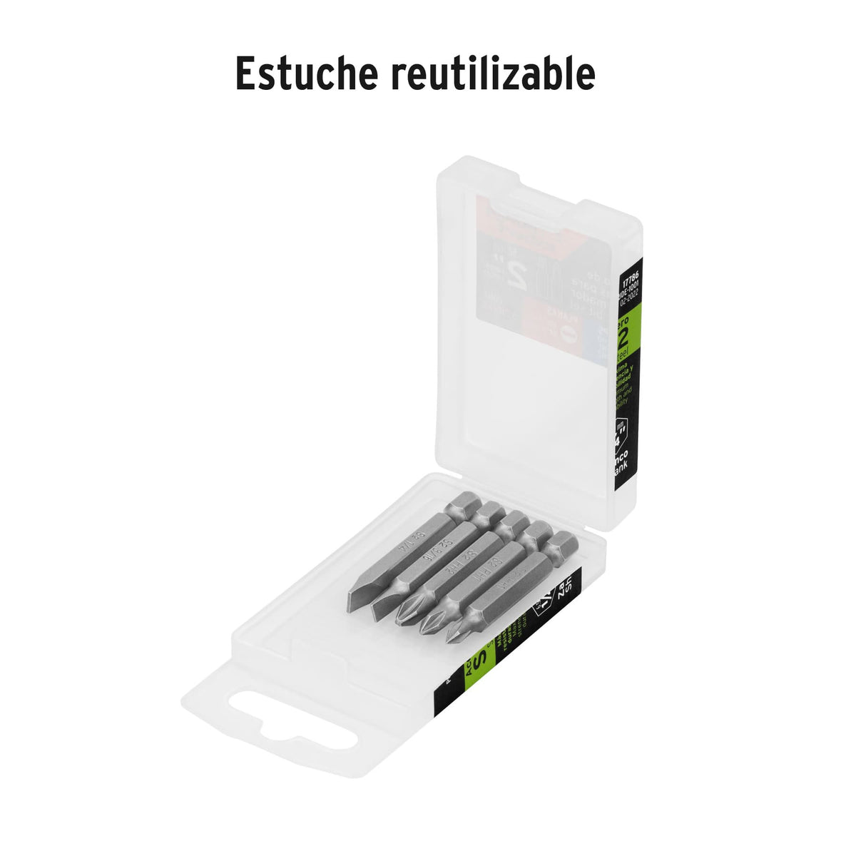 Estuche con 5 puntas de cruz y planas largo 2', Expert 2'