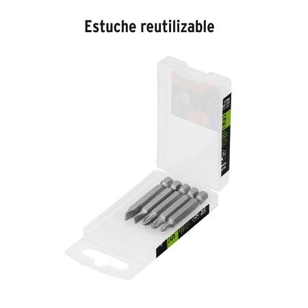 Estuche con 5 puntas de cruz y planas largo 2', Expert 2'