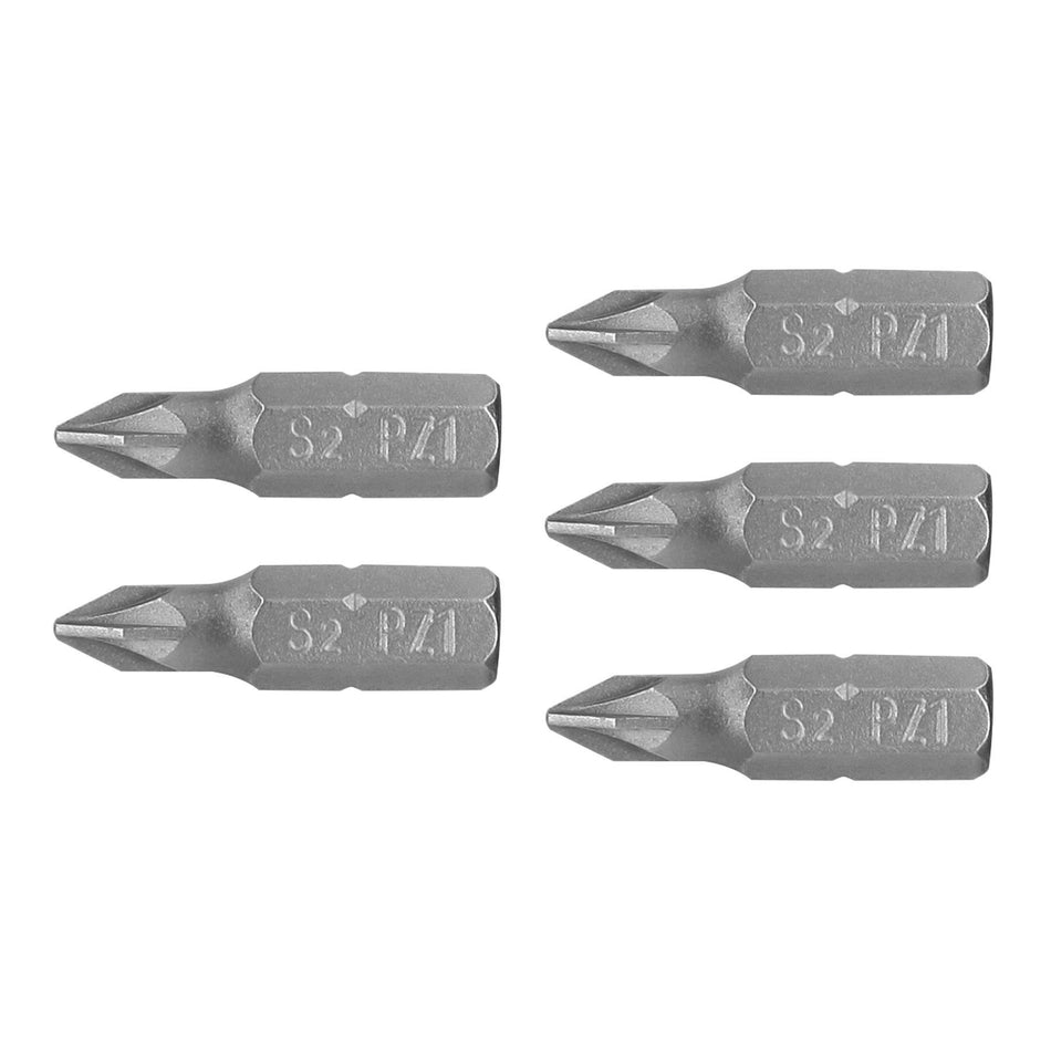 Estuche con 5 puntas pozidriv PZ1 largo 1', Truper Expert 1'