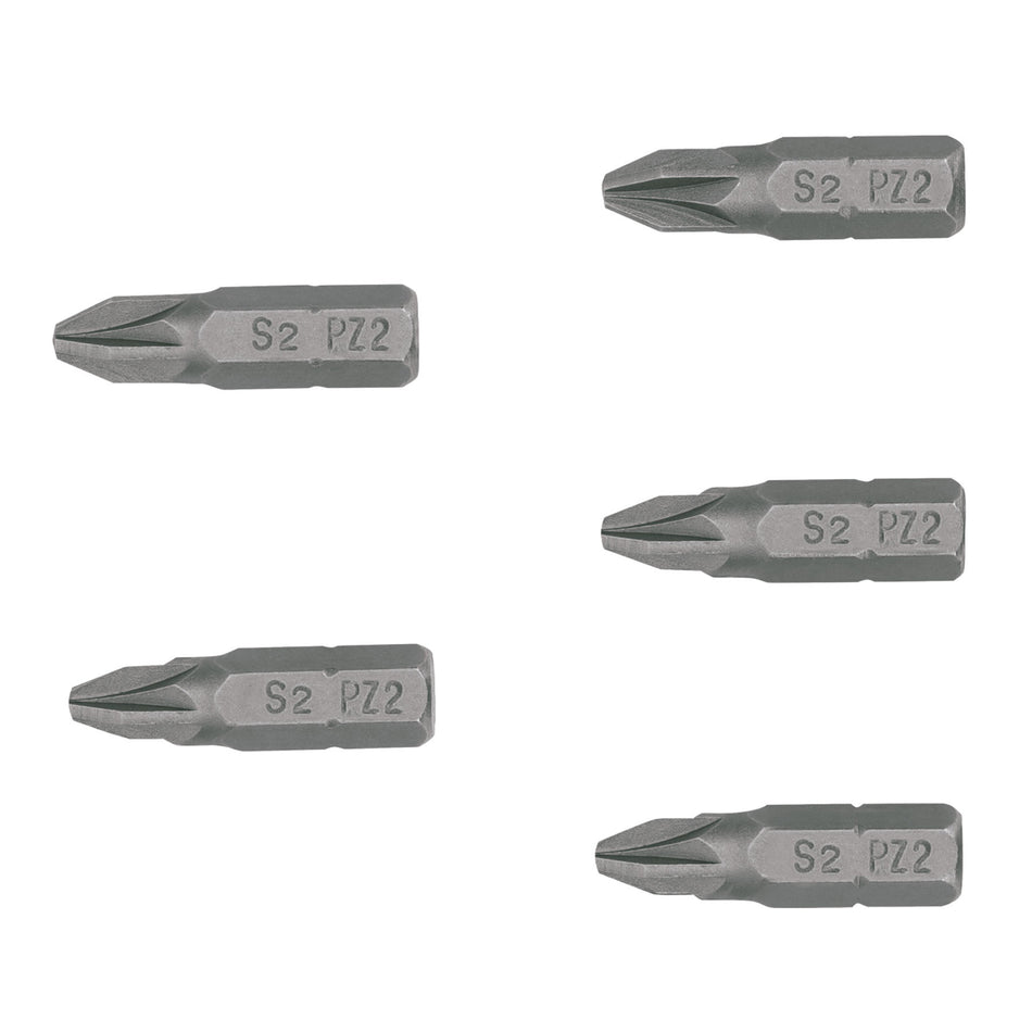 Estuche con 5 puntas pozidriv PZ2 largo 1', Truper Expert 1'